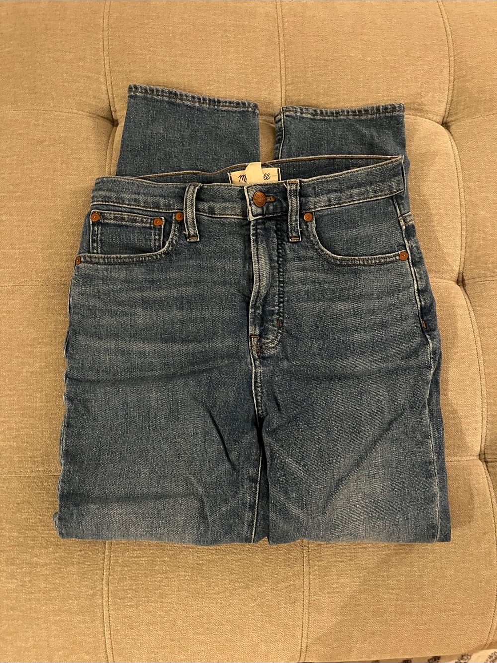 Madewell Classic Medium Wash Blue Denim Jeans
